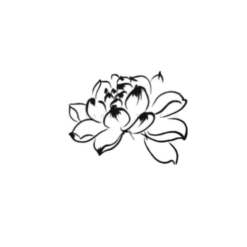 Sweet White Moon Butterfly Flower Tattoo Sticker - C(1pcs)