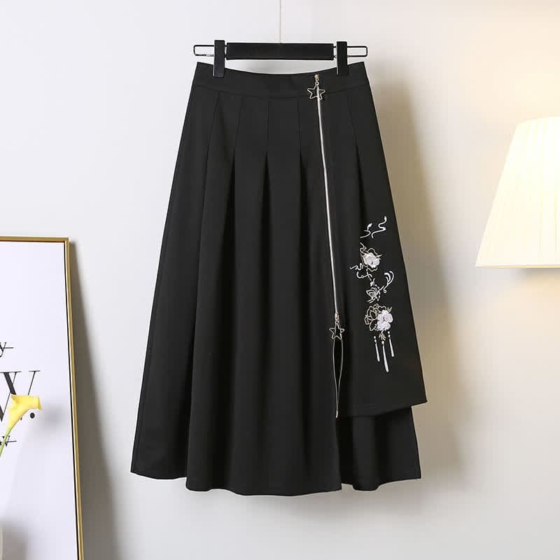 Tassel Hoodie Vintage Sweatshirt Skirt Set