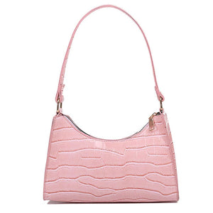 Texture Strap Handbag - Standart / Pink - Handbags