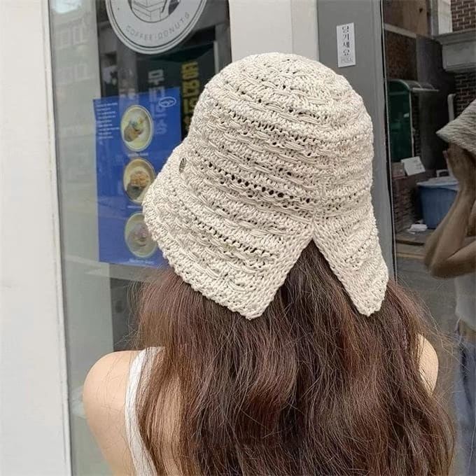 Textured Wide Brim Bucket Hat