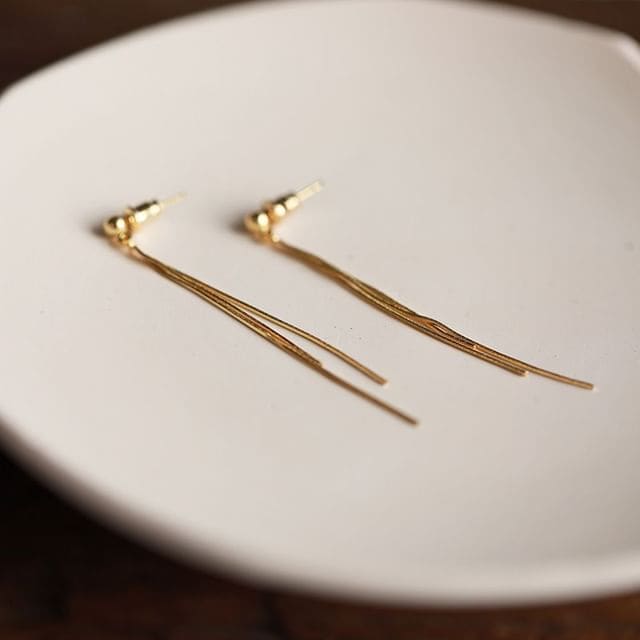 Threader Earring / Clip On Earring - 1 Pair - Earring