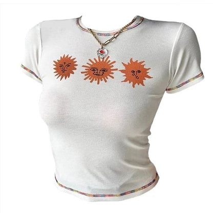 Three Cool Sun White T-Shirt - T-Shirts