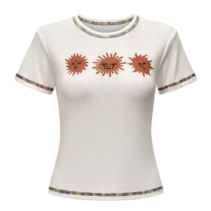 Three Cool Sun White T-Shirt - T-Shirts