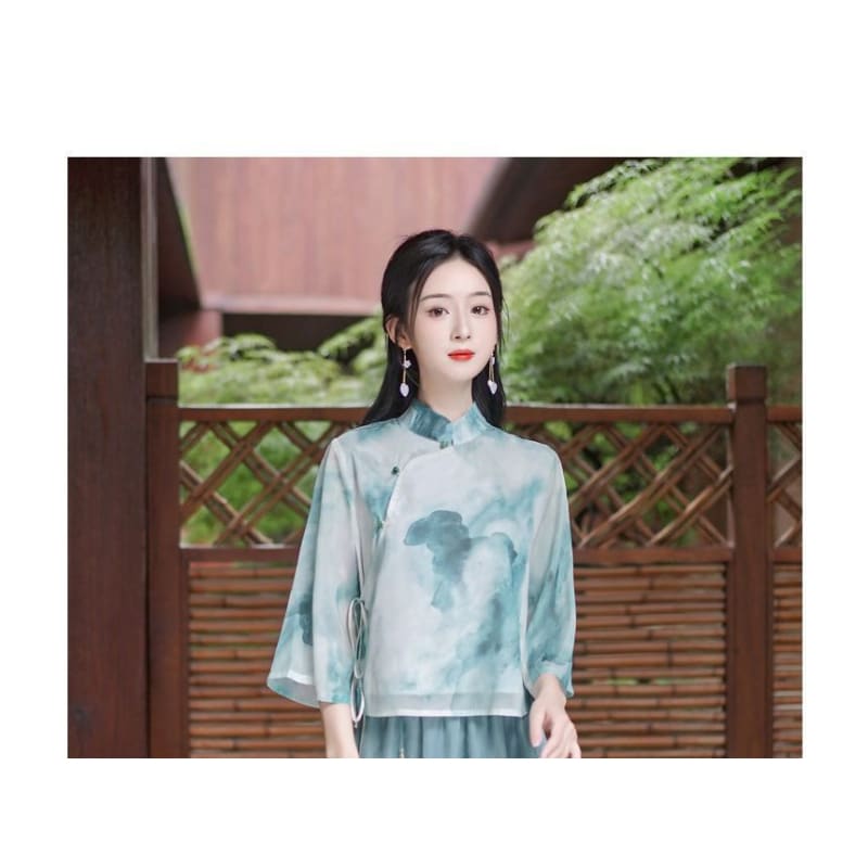 Tie Dye Hanfu Costume Set