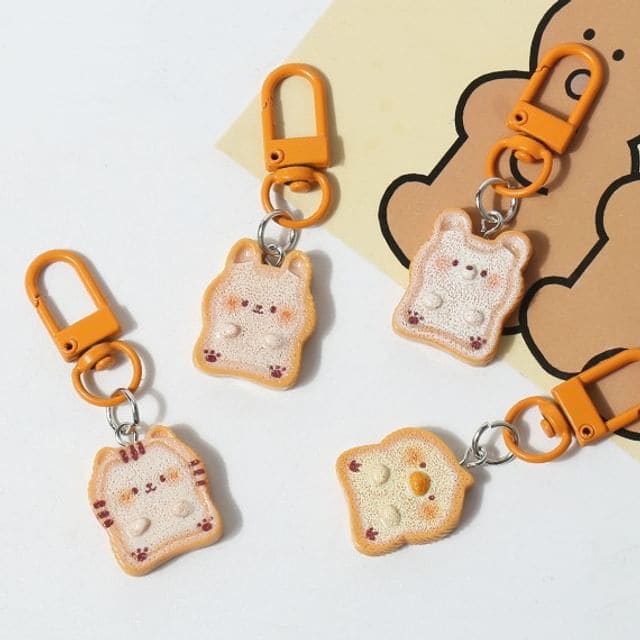 Toast Animal Bag Charm Keyring (Various Designs)