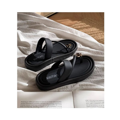 Toe Loop Slide Sandals