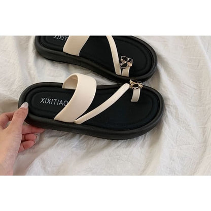 Toe Loop Slide Sandals