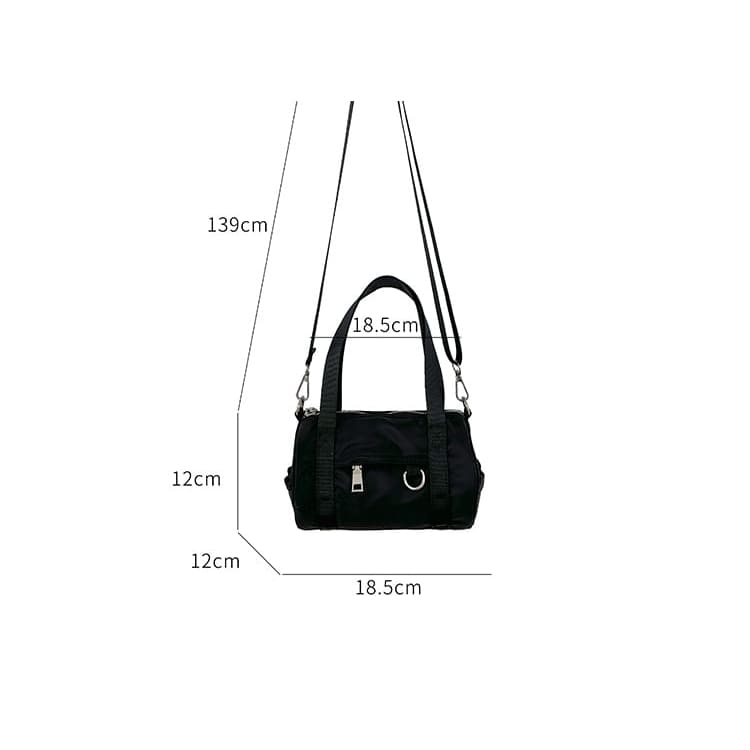 Top Handle Nylon Crossbody Bag