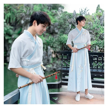 Traditional Chinese Couple Matching Costume Set: Short