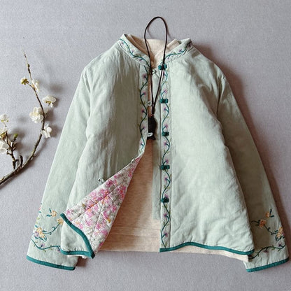 Traditional Chinese Embroidered Frog Buttoned Jacket