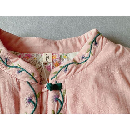 Traditional Chinese Embroidered Frog Buttoned Jacket