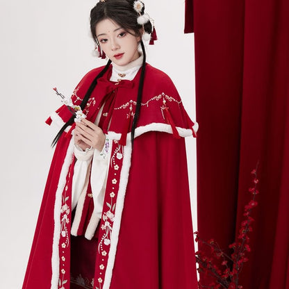 Traditional Chinese Embroidered Open Front Coat