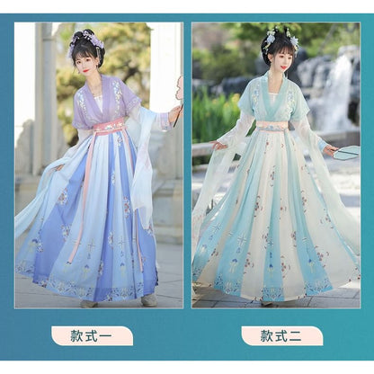 Traditional Chinese Floral Costume Set