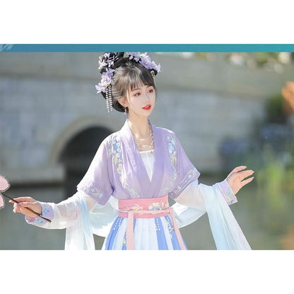 Traditional Chinese Floral Costume Set