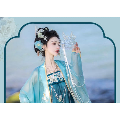 Traditional Chinese Floral Embroidery Costume Set