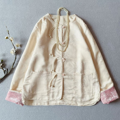 Traditional Chinese Jacquard Frog Button Jacket