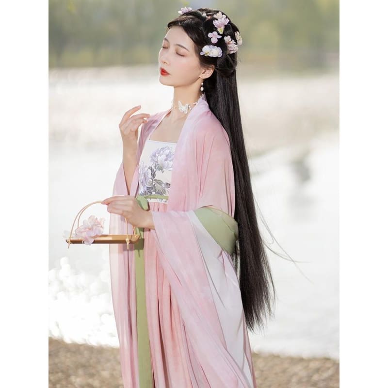 Traditional Chinese Long Jacket / Spaghetti Strap Maxi