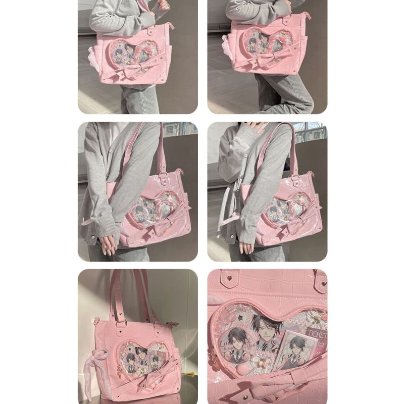 Transparent Love Bowknot Shoulder Bag