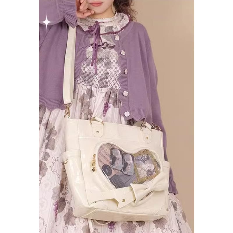 Transparent Love Bowknot Shoulder Bag