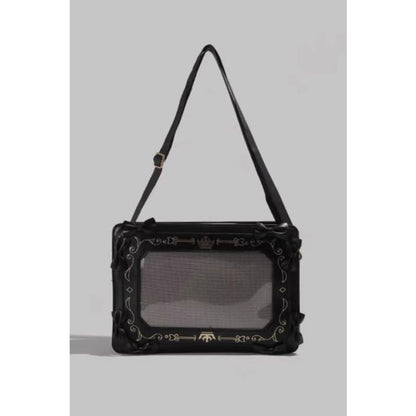 Transparent Princess Bow Shoulder Bag - One-Size / Black