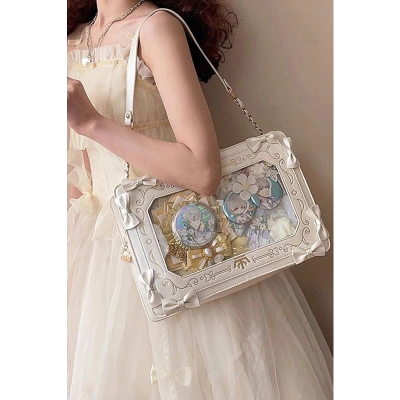 Transparent Princess Bow Shoulder Bag - One-Size / White