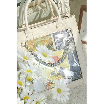 Transparent with Chain Gothic Handbag