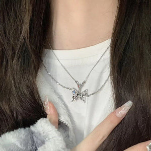 Trendy Butterfly Necklace - Standart / Silver - Necklace