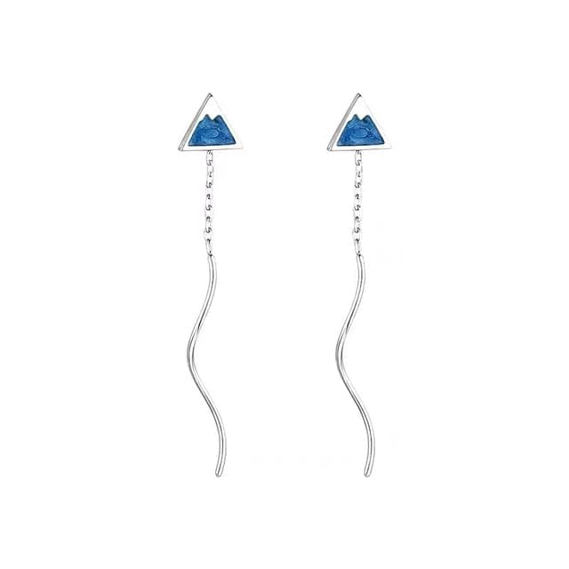 Triangle Threader Earring / Ear Stud - 1 Pair - Threader