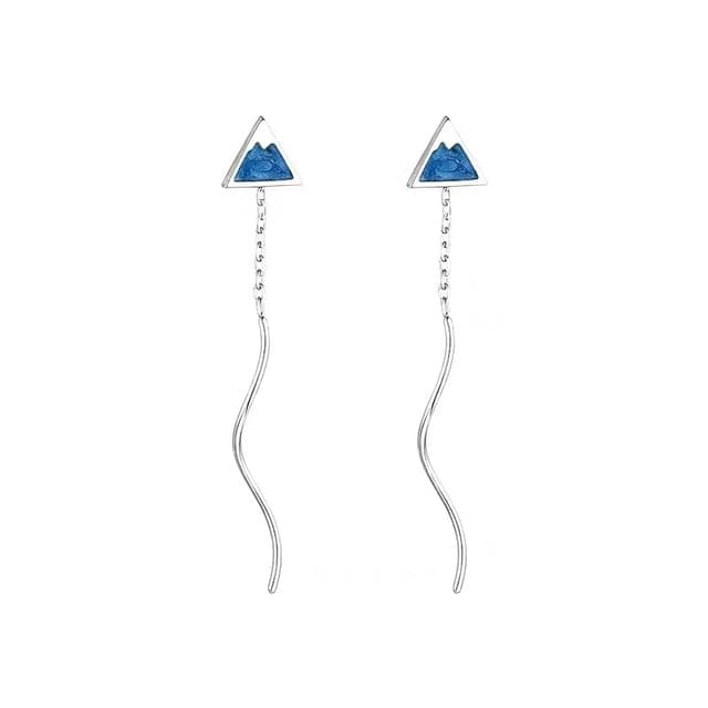 Triangle Threader Earring / Ear Stud - 1 Pair - Threader