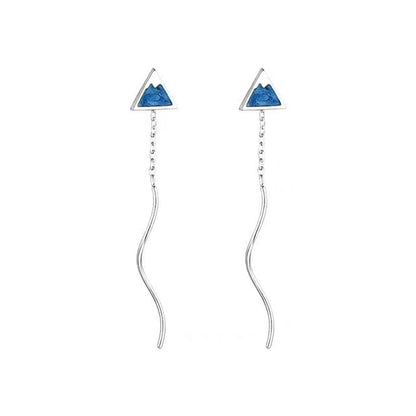 Triangle Threader Earring / Ear Stud - 1 Pair - Threader