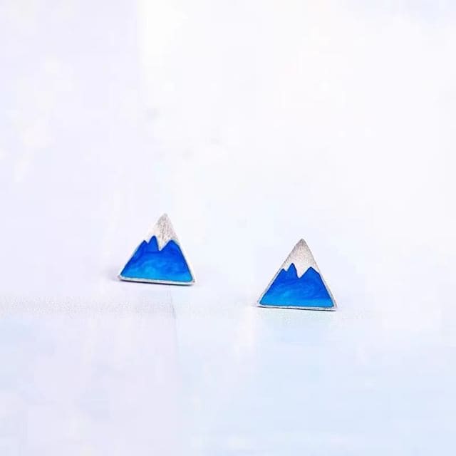 Triangle Threader Earring / Ear Stud - 1 Pair - Ear Stud