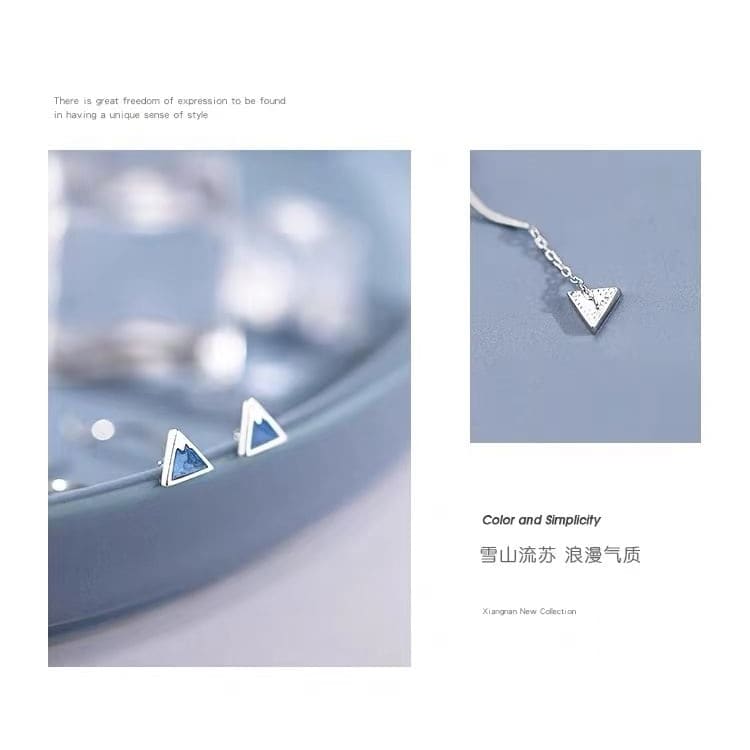 Triangle Threader Earring / Ear Stud