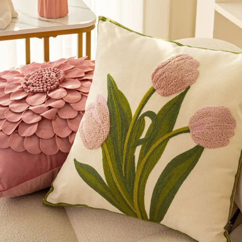 Kawaii Aesthetic Y2K Cute Fairy Tulip Flower Pillow Cushion MK Kawaii Store