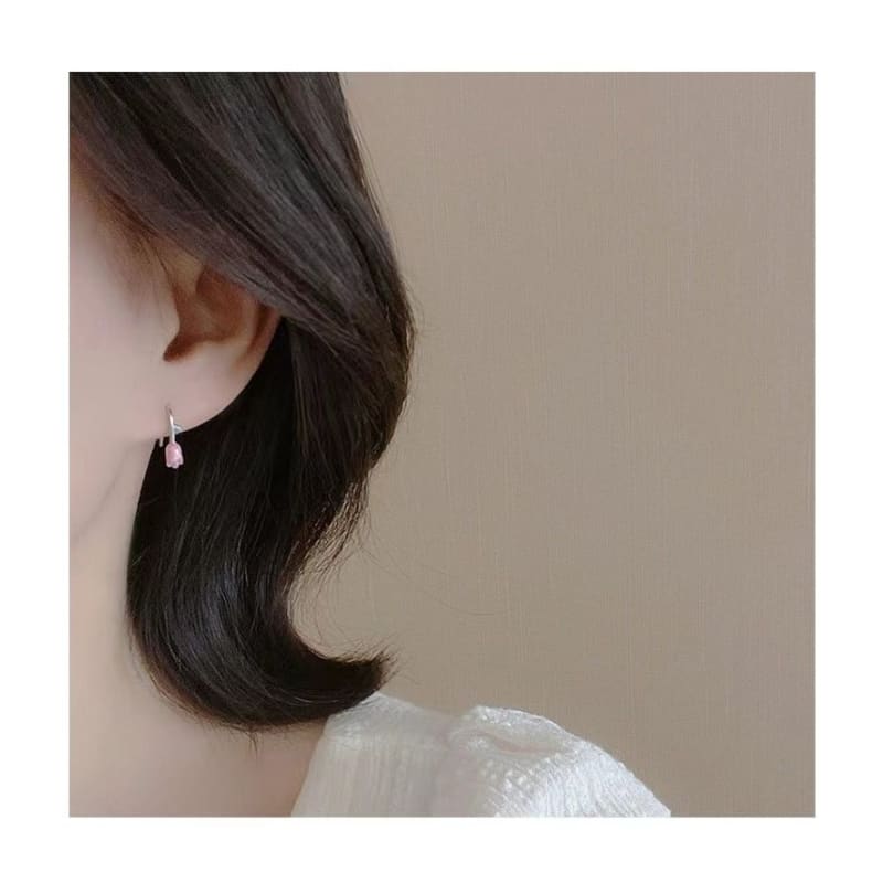 Tulip Glaze Alloy Stud Earring