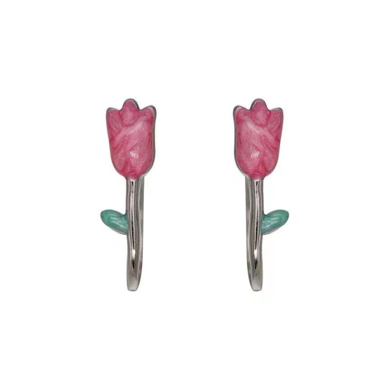 Tulip Glaze Alloy Stud Earring