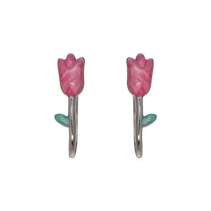 Tulip Glaze Alloy Stud Earring