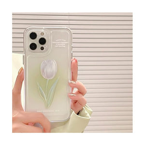 Tulip Rose Transparent Phone Case - iPhone W351 MK Kawaii Store