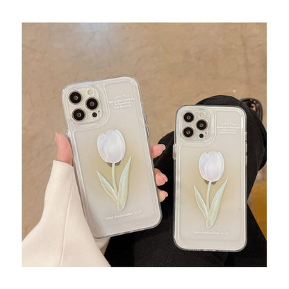 Tulip Rose Transparent Phone Case - iPhone W351 MK Kawaii Store