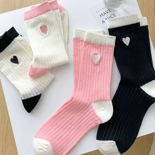 Two Tone Crew Socks Set