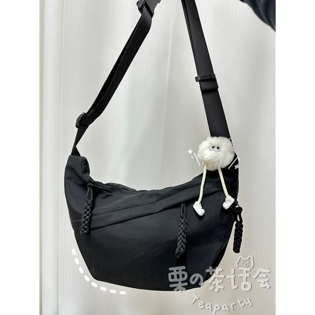 Two Tone Crossbody Bag / Bag Charm / Set - With White