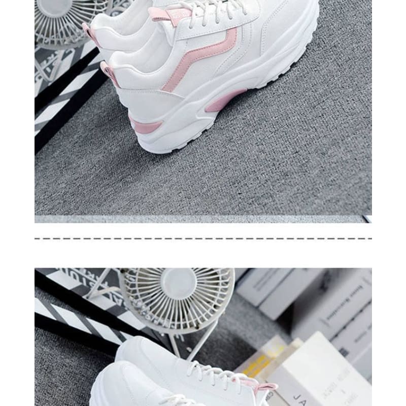 Two Tone Platform Sneakers