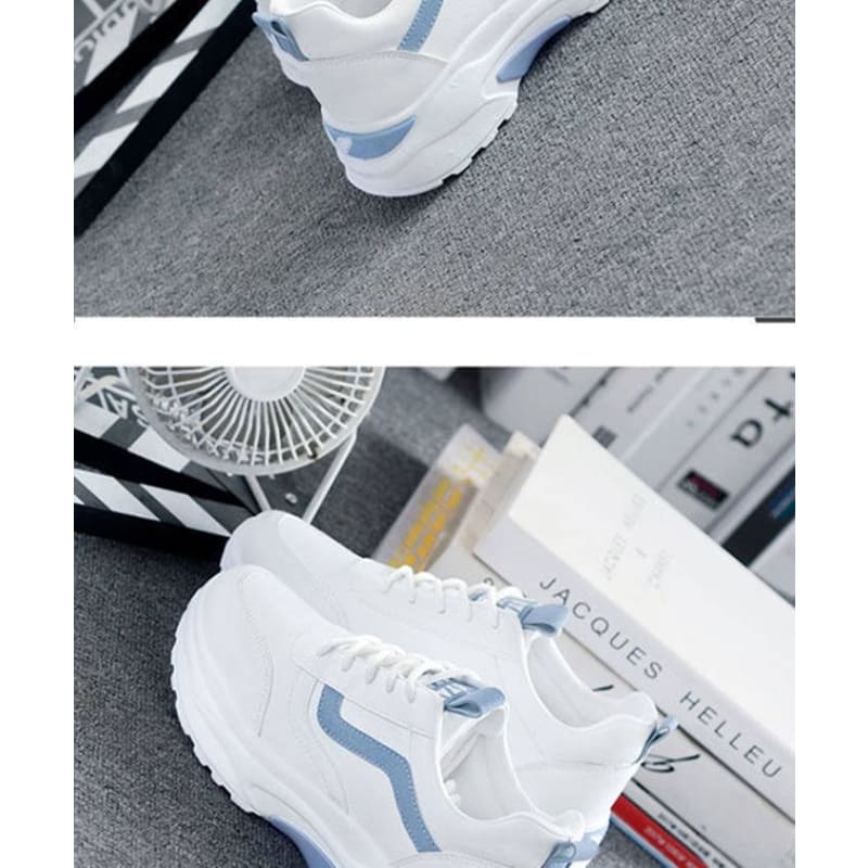 Two Tone Platform Sneakers