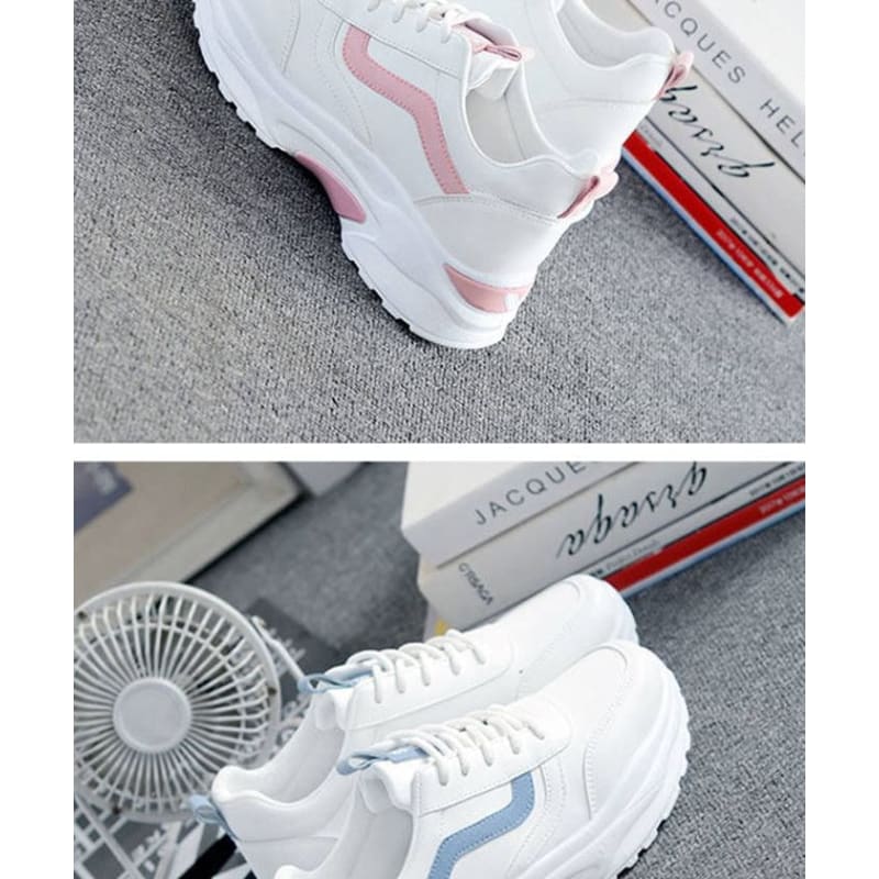 Two Tone Platform Sneakers