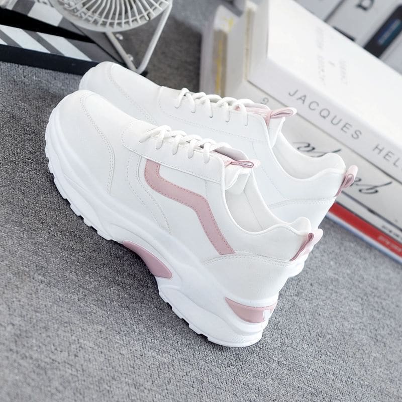 Two Tone Platform Sneakers