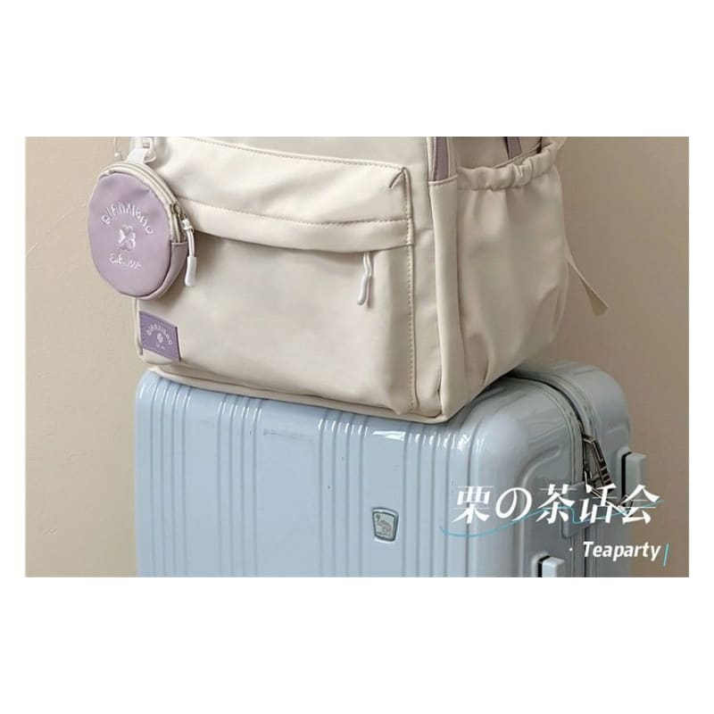 Two-Tone Top Handle Backpack / Charm / Set