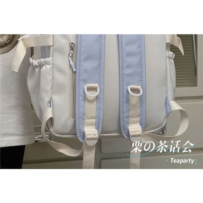 Two-Tone Top Handle Backpack / Charm / Set