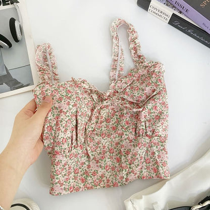 V-Neck Floral Camisole Top