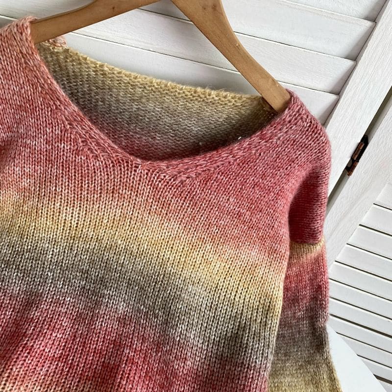 V-Neck Gradient Sweater