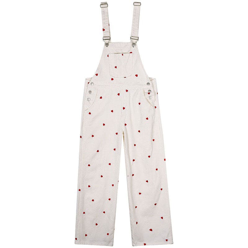 Versatile Red Hearts Jumpsuit - Jumpsuit