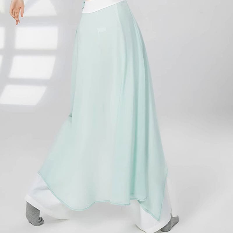 Vintage Blue Flowy Wide Leg Casual Pants